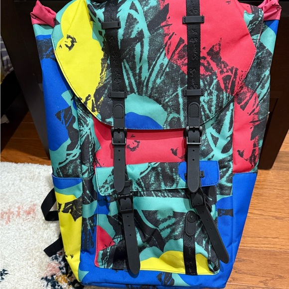 Herschel x Andy Warhol limited edition multicolored flower print backpack - Picture 4 of 7